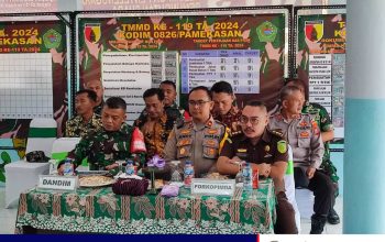 Dandim 0826 Pamekasan Bersama Laksma TNI Deny Septiana Pantau Langsung Kegiatan TMMD Ke 119